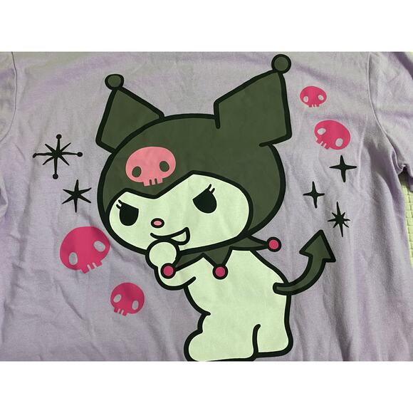 Kuromi Sanrio Kids T-Shirt Size S (3–5) Lavender Graphic Tee Mischief’s - Picture 7 of 8